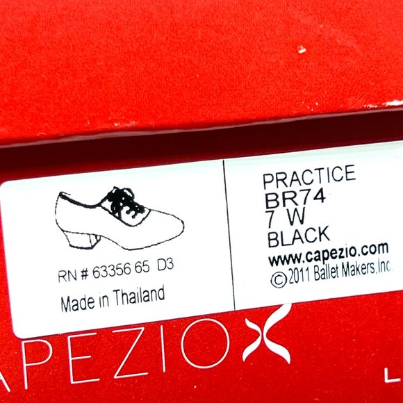 7W 7 WIDE Capezio Womens BR74 Practice Cuban Ballroom Dance‎ Shoes Heels - Picture 11 of 11